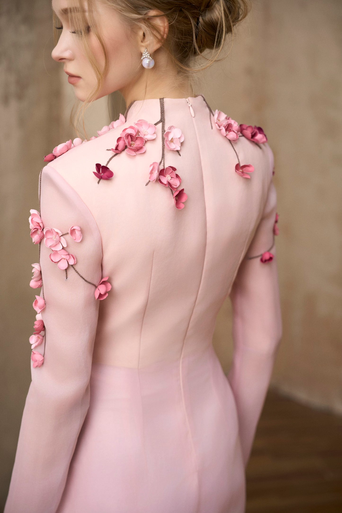 Pink Bloom Ozganza Midi Dress