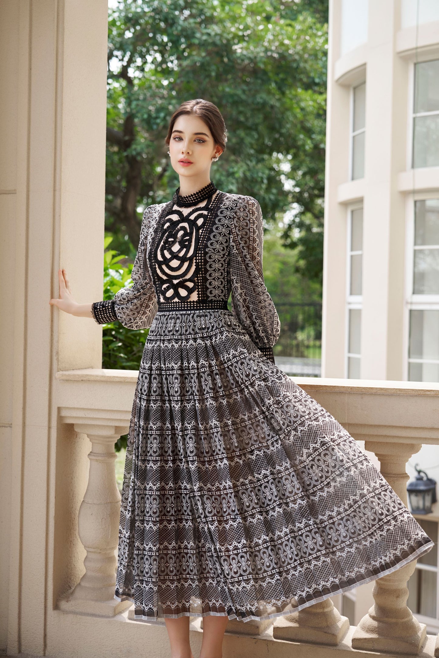Tiger Pattern Midi Dress