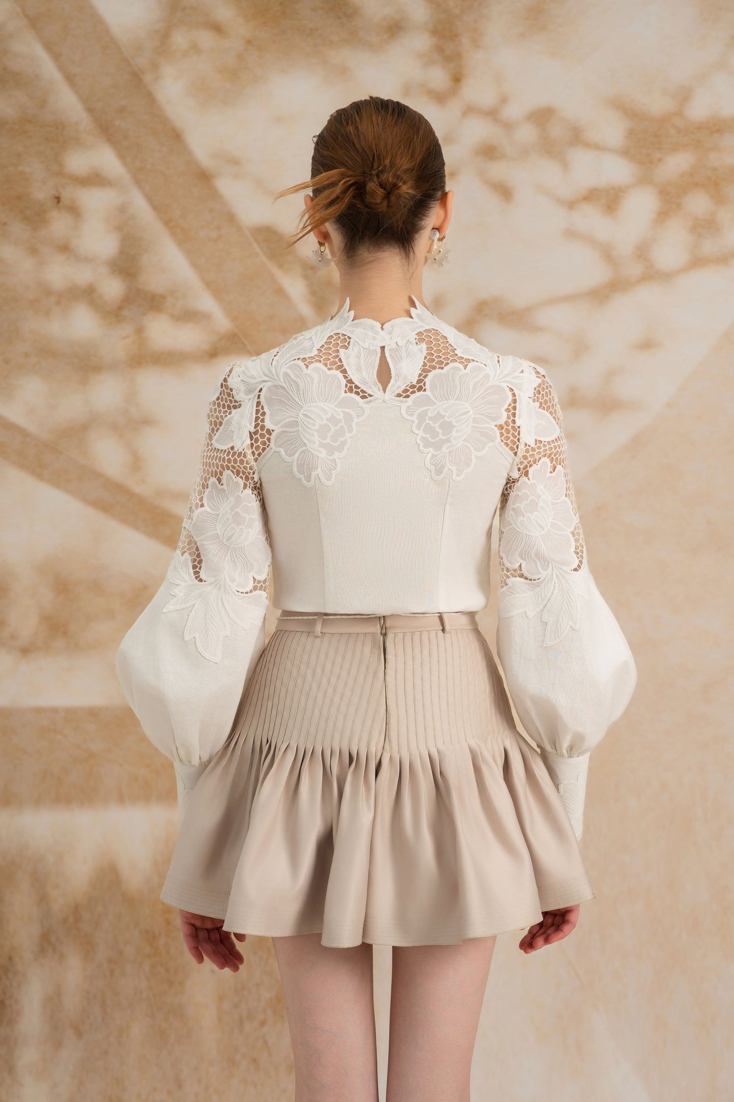 White Floral Lace Blouse