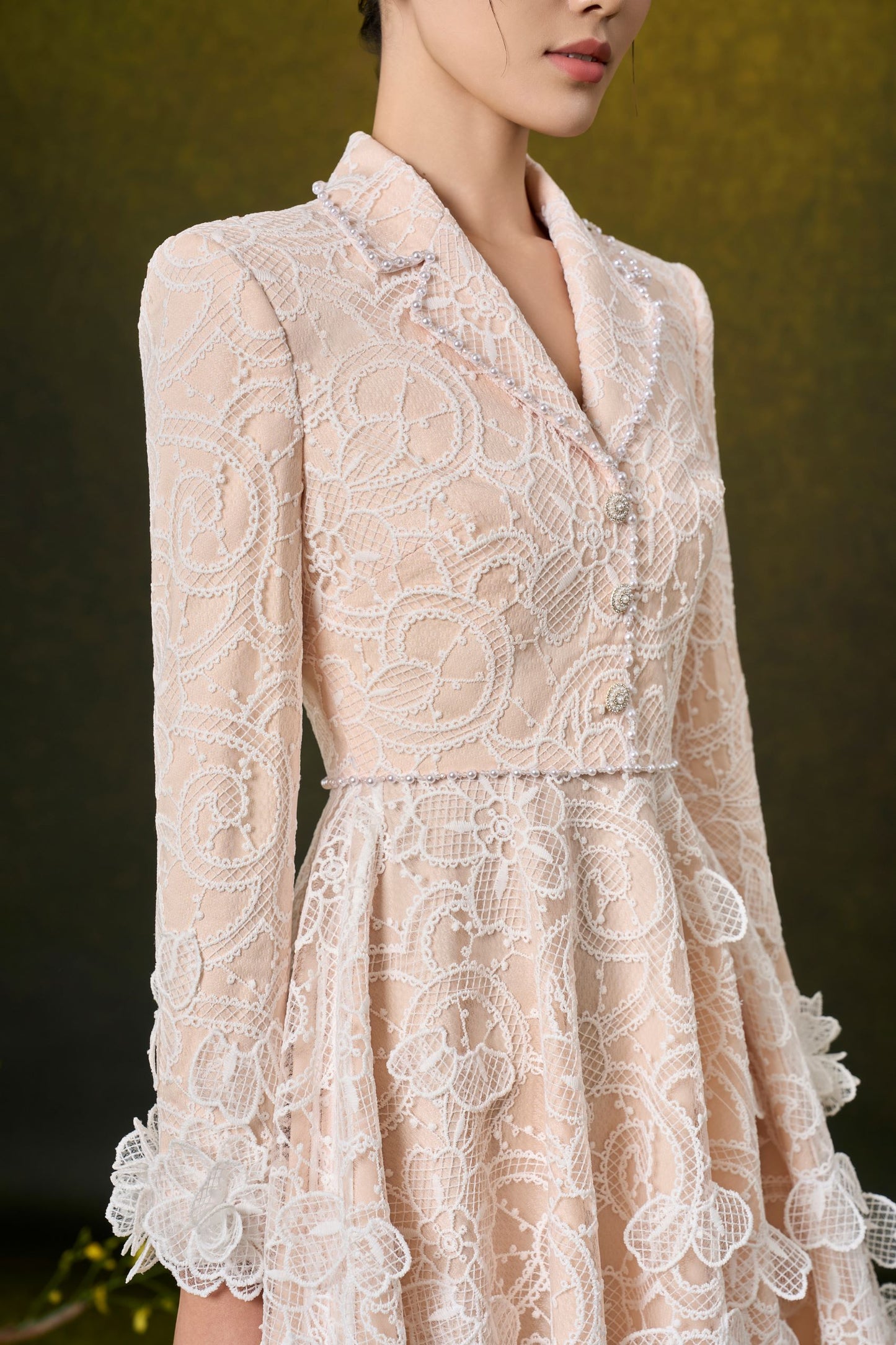White Rose Mini Lace Dress
