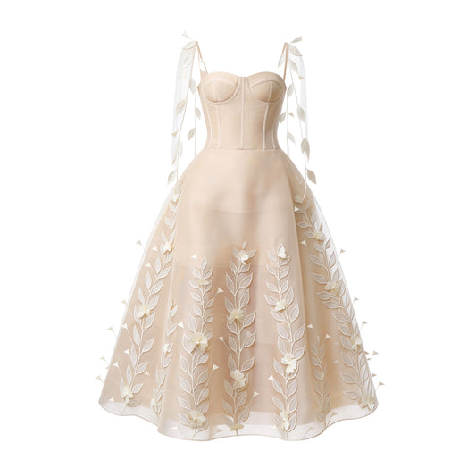 Ivory Elsa Midi Dress