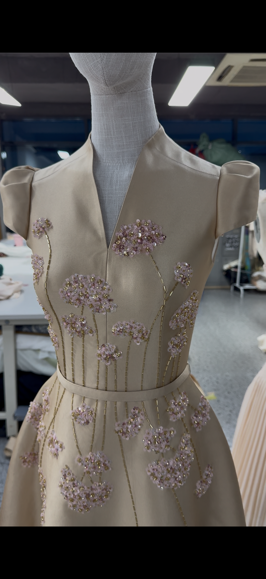 Golden Hydrangea Dress