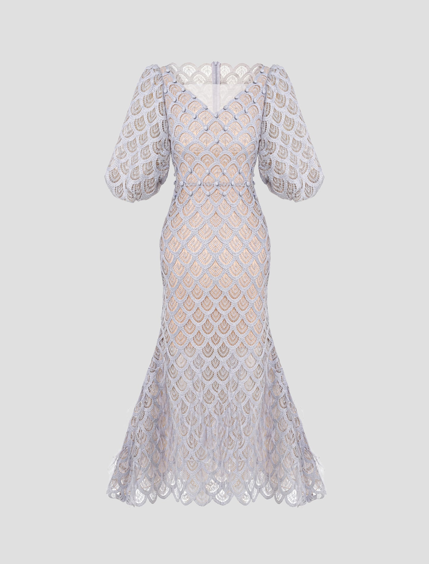 Mermaid Gray Lace Dress