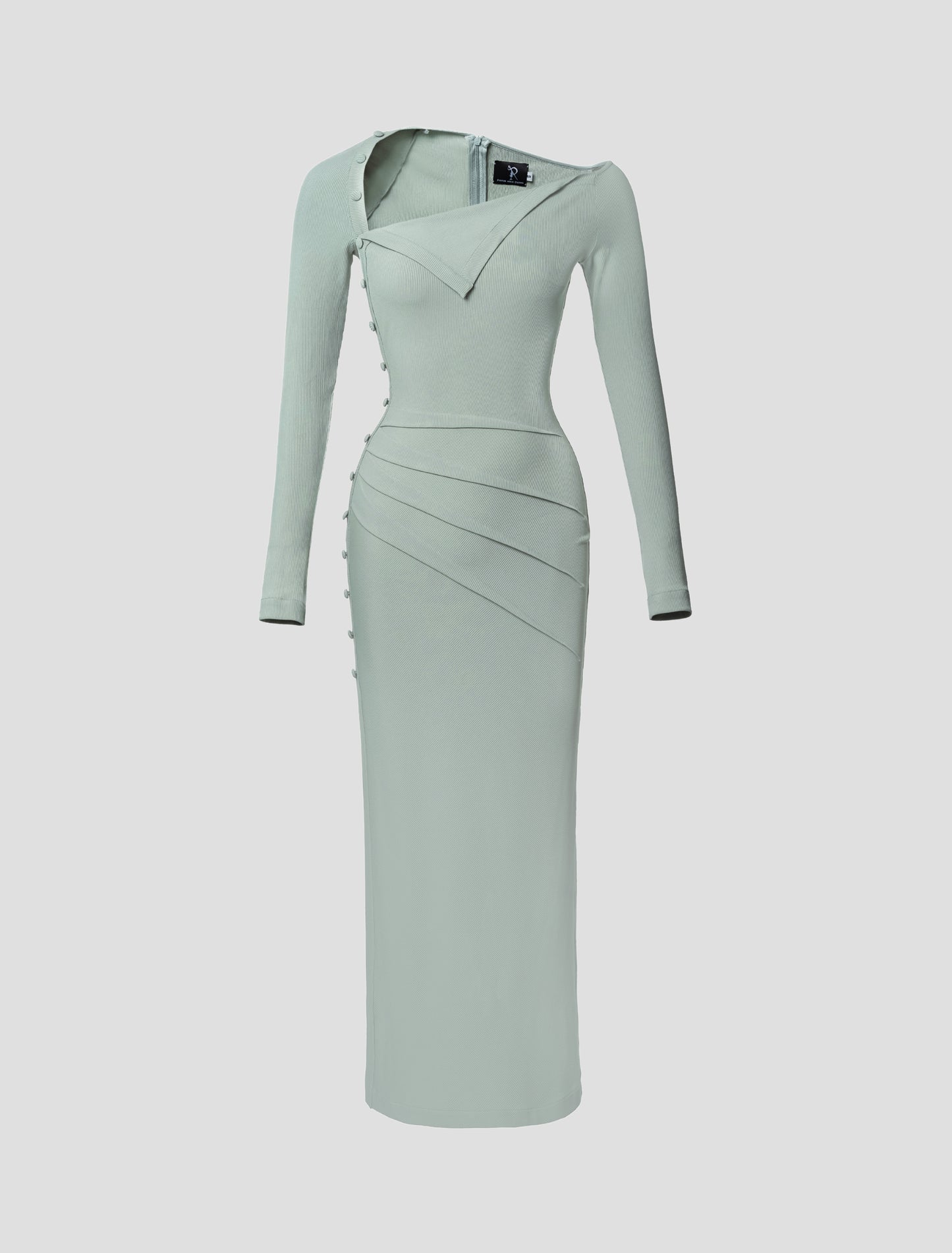 Asymmetric Neckline Sweater Dress