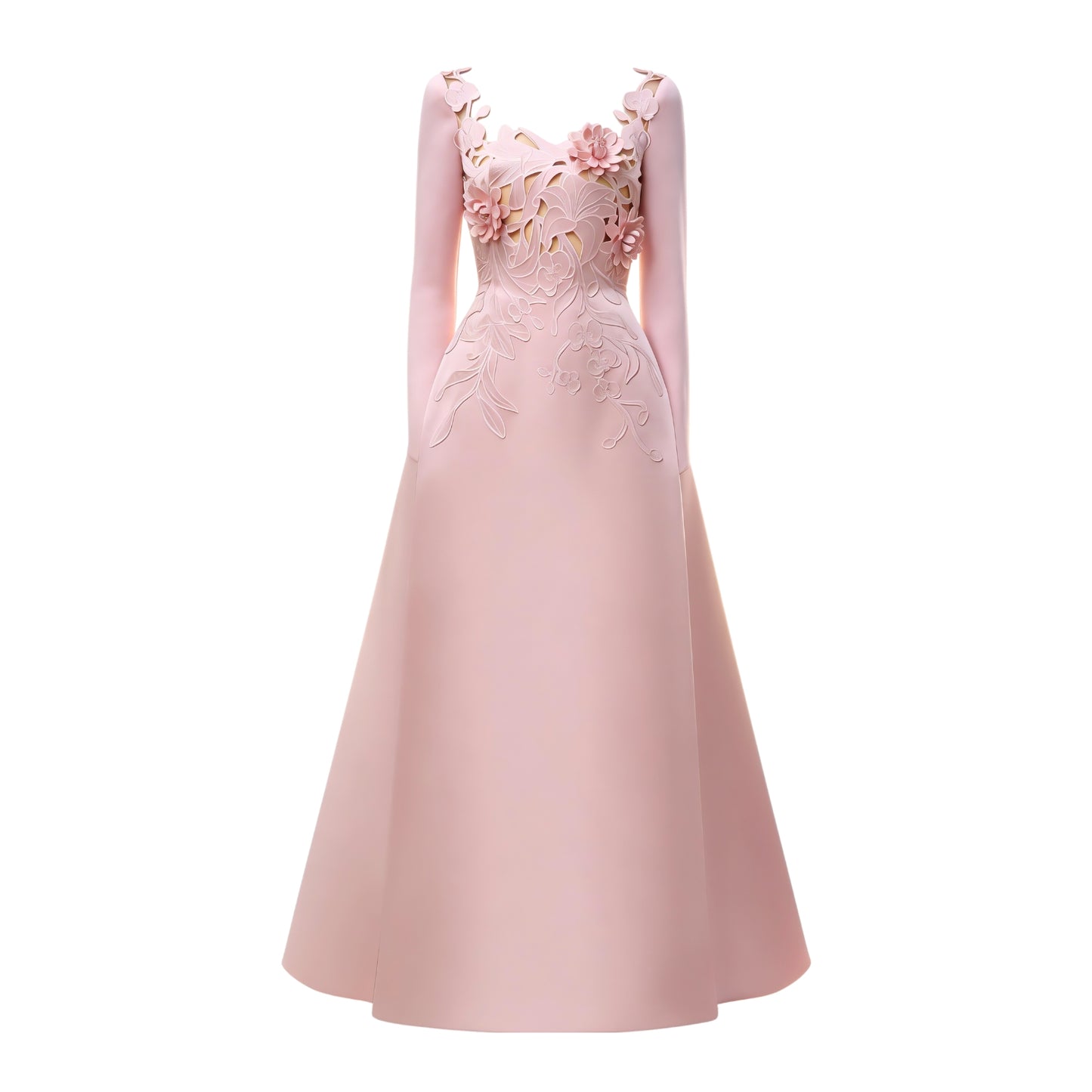 Embroidery Floral Maxi Dress