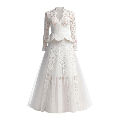 Diana White Maxi Set