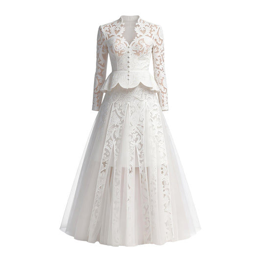 Diana White Maxi Set