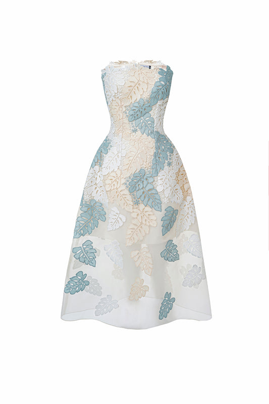 Leaf Cup Midi Dress