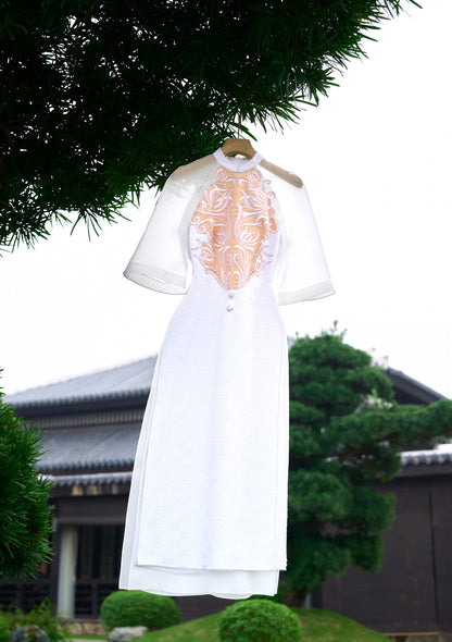 White Chrysanthemum Ao Dai