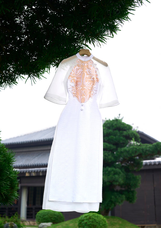 White Chrysanthemum Ao Dai