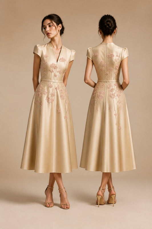 Golden Hydrangea Dress