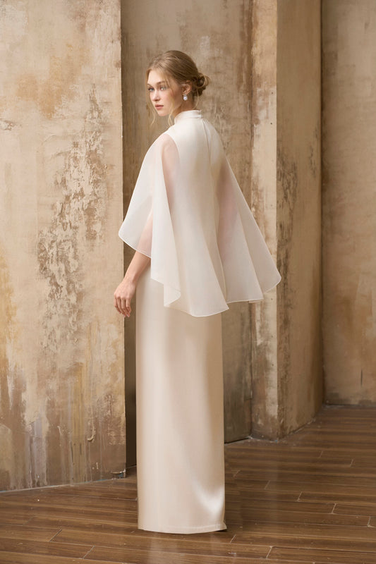 Ixora Flower Embroiders I-line Dress