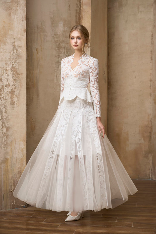 Diana White Maxi Set