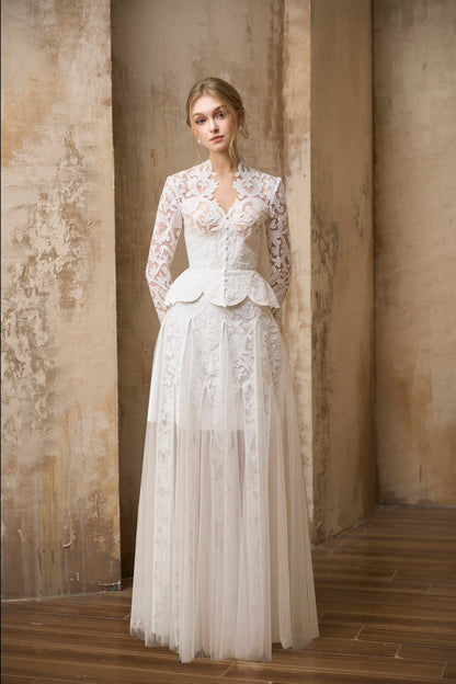 Diana White Maxi Set