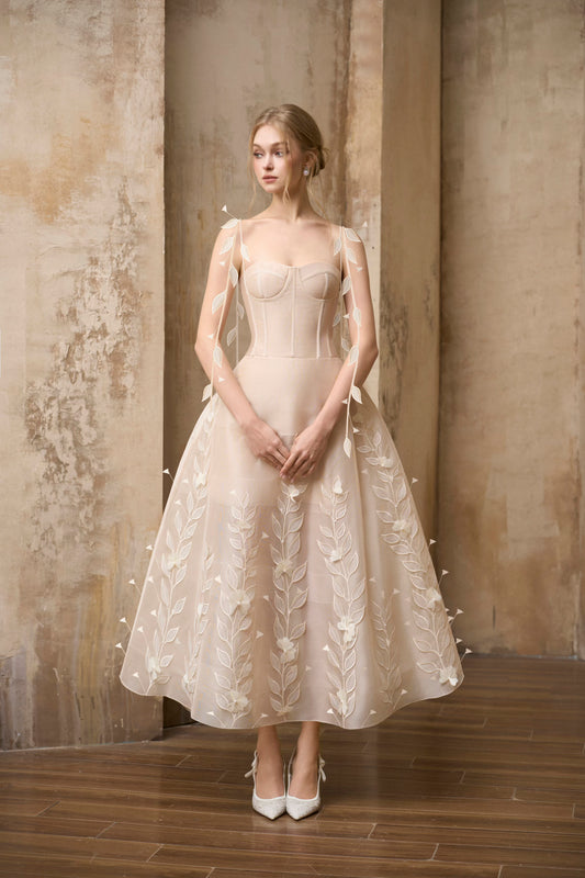 Ivory Elsa Midi Dress