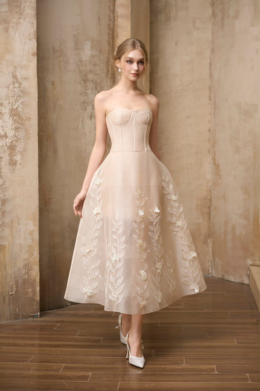 Ivory Elsa Midi Dress