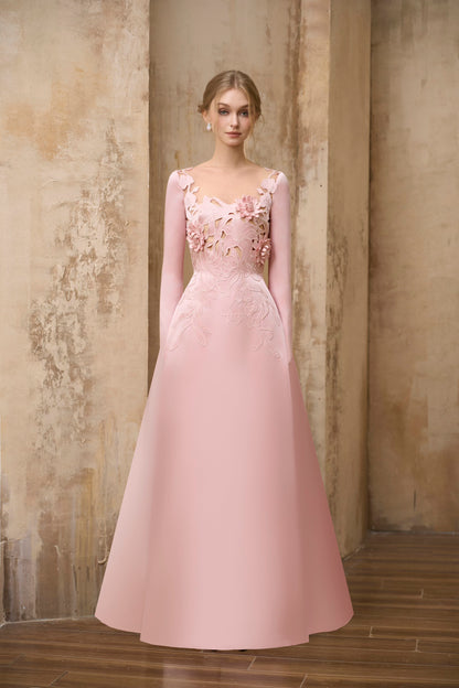 Embroidery Floral Maxi Dress