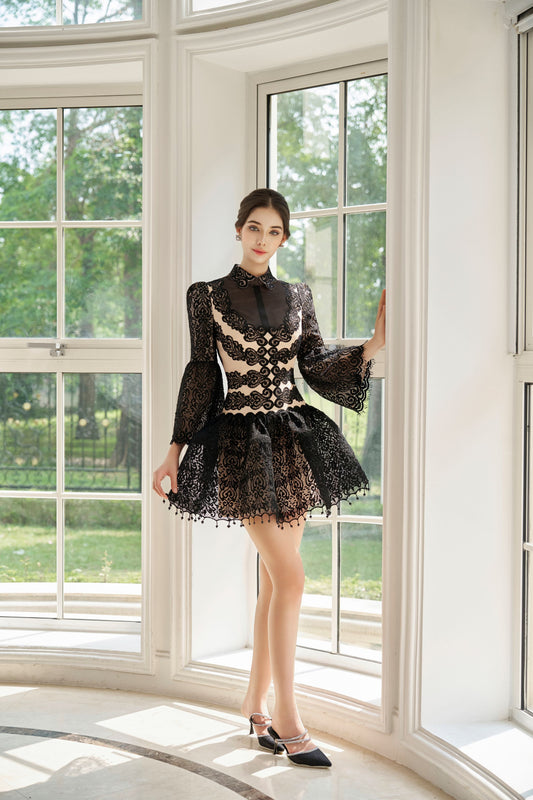 Luci Black Mini Dress