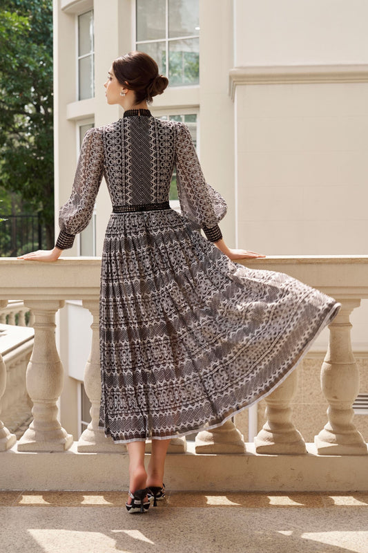 Tiger Pattern Midi Dress