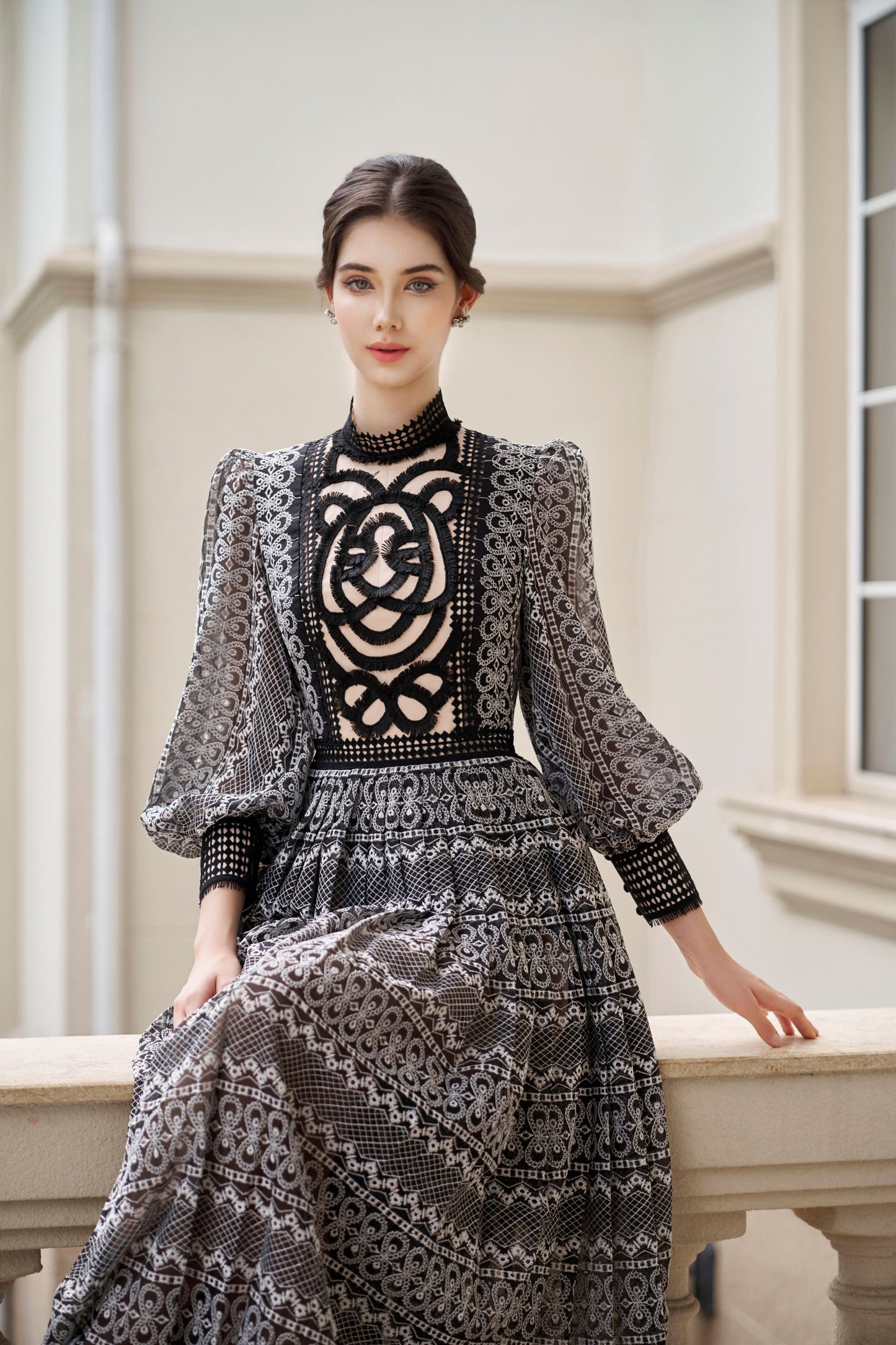 Tiger Pattern Midi Dress