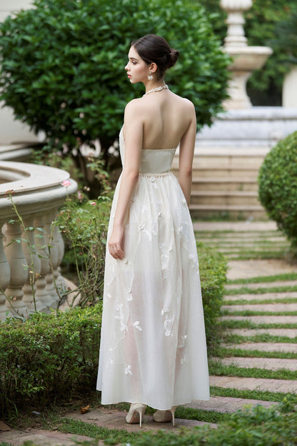 Ivory Floral Midi Dress