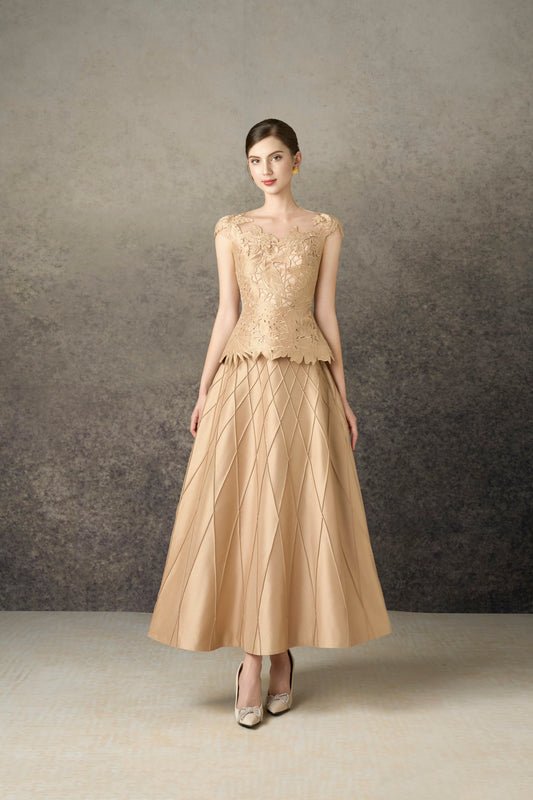 Taffta Bamboo Gold Skirt