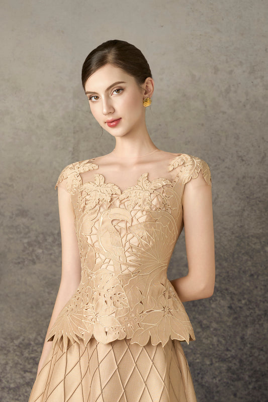 Taffta Bamboo Gold Skirt