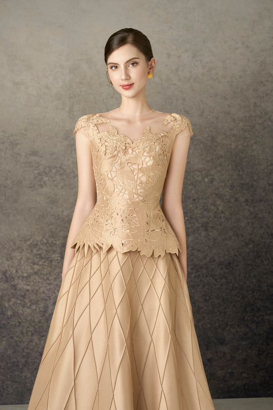 Taffta Bamboo Gold Skirt