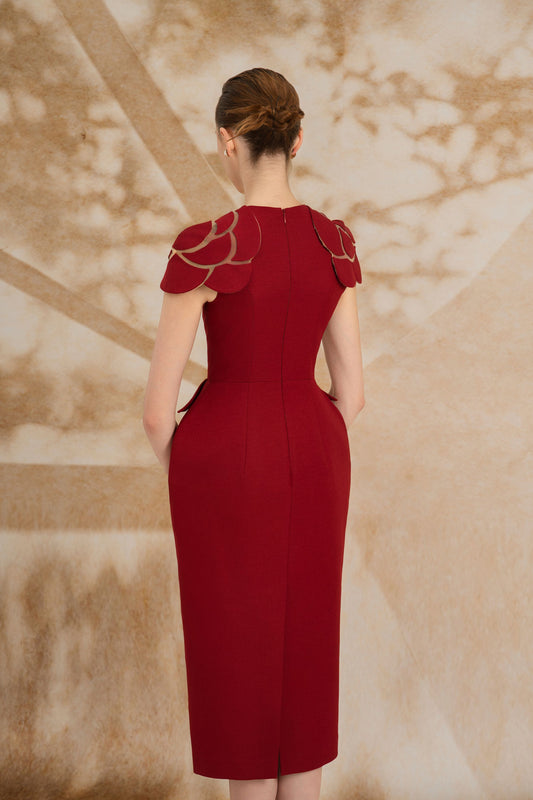 Red Rose Pencil Dress