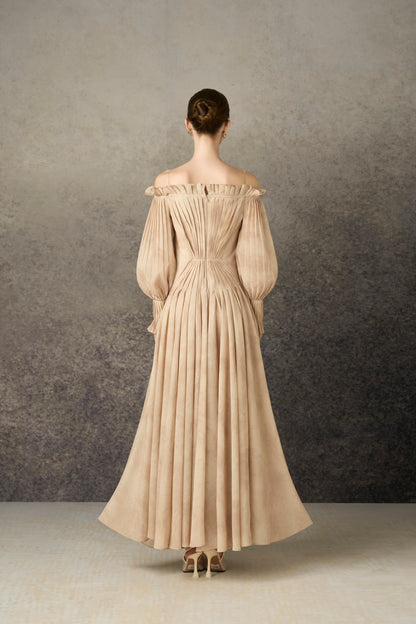 Off-Shoulder Draping Maxi Dress