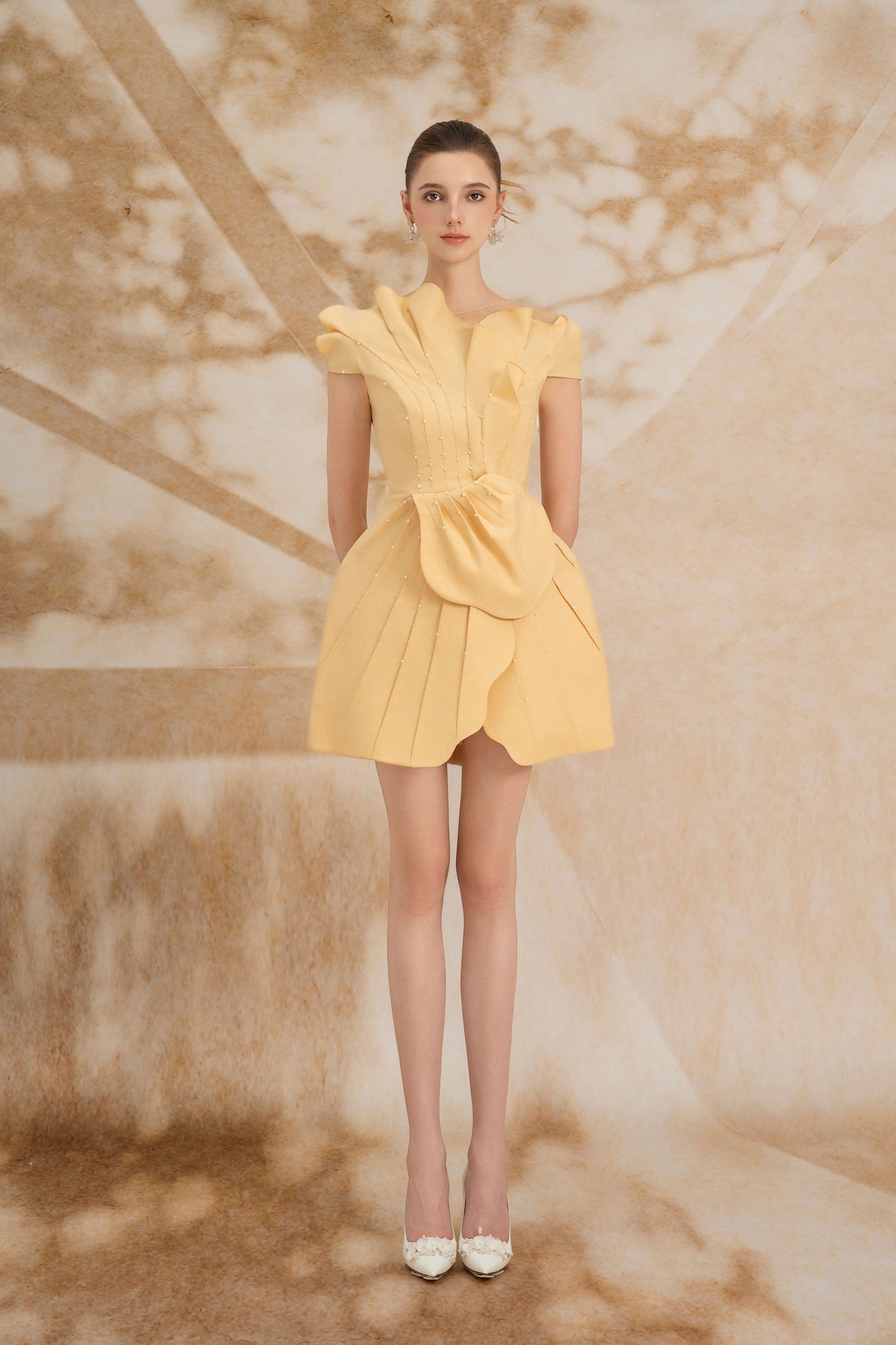 Iris Pleated Mini Dress