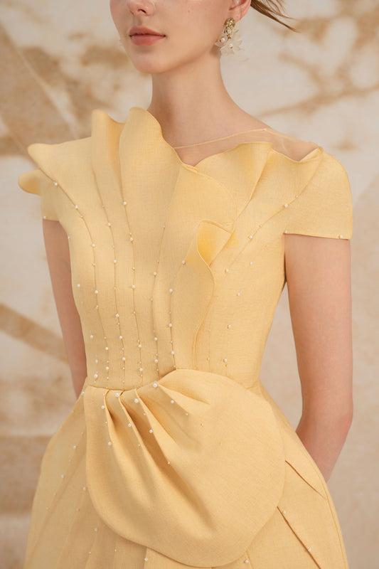 Iris Pleated Mini Dress