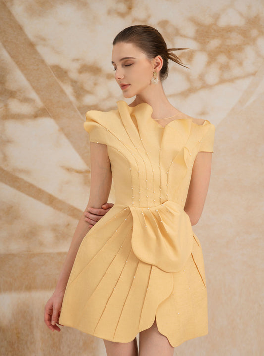 Iris Pleated Mini Dress