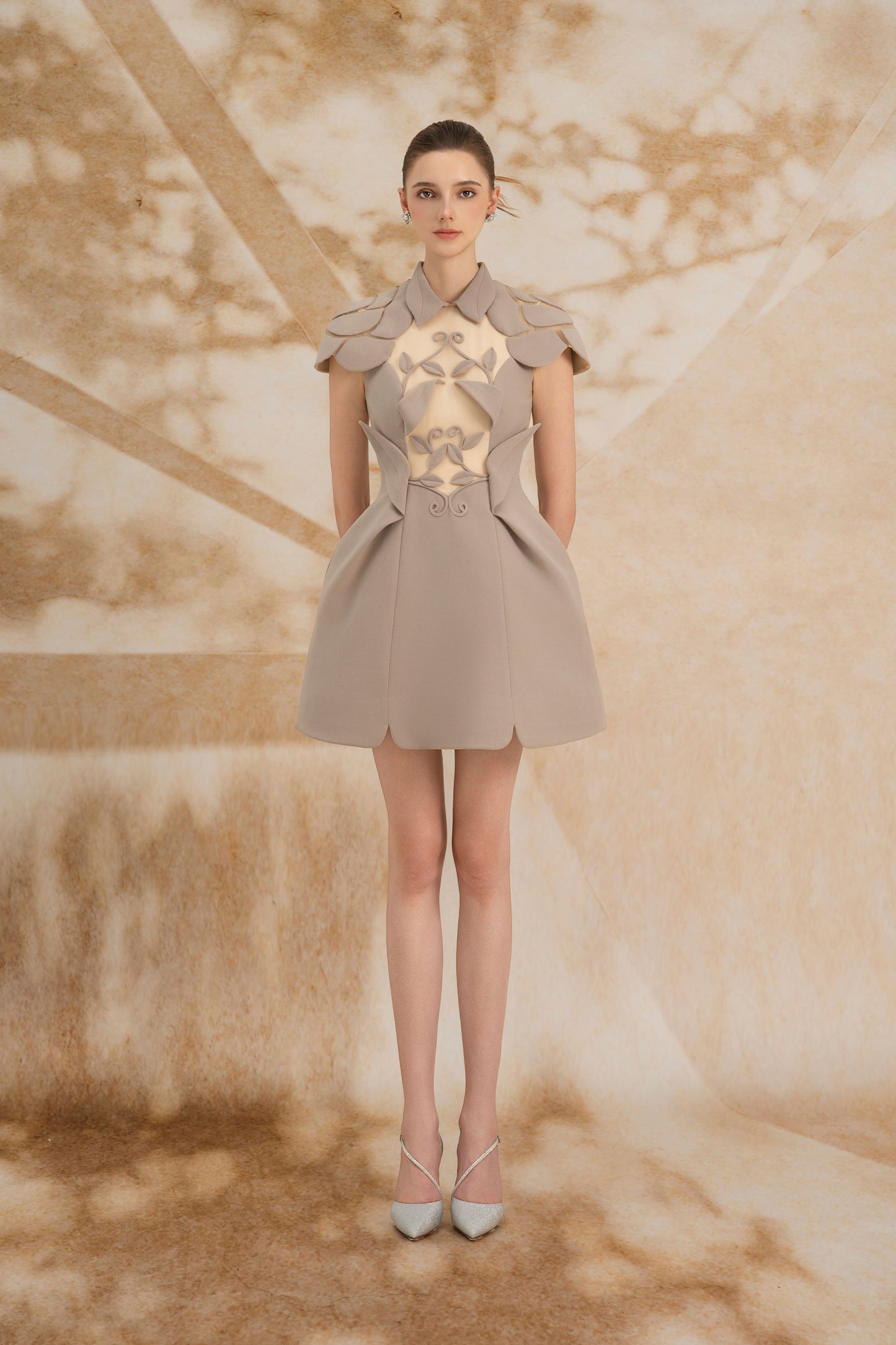Gray Rose Mini Dress