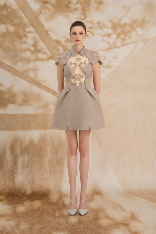Gray Rose Mini Dress