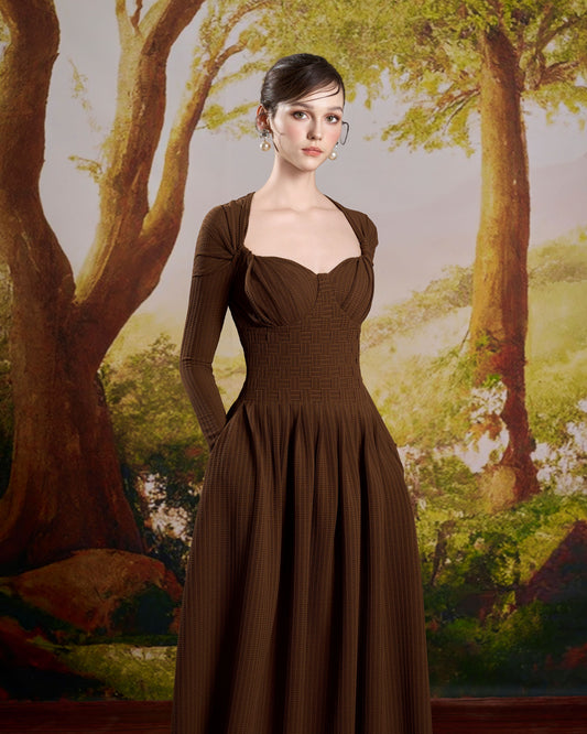 Knitwear Brown Midi Dress