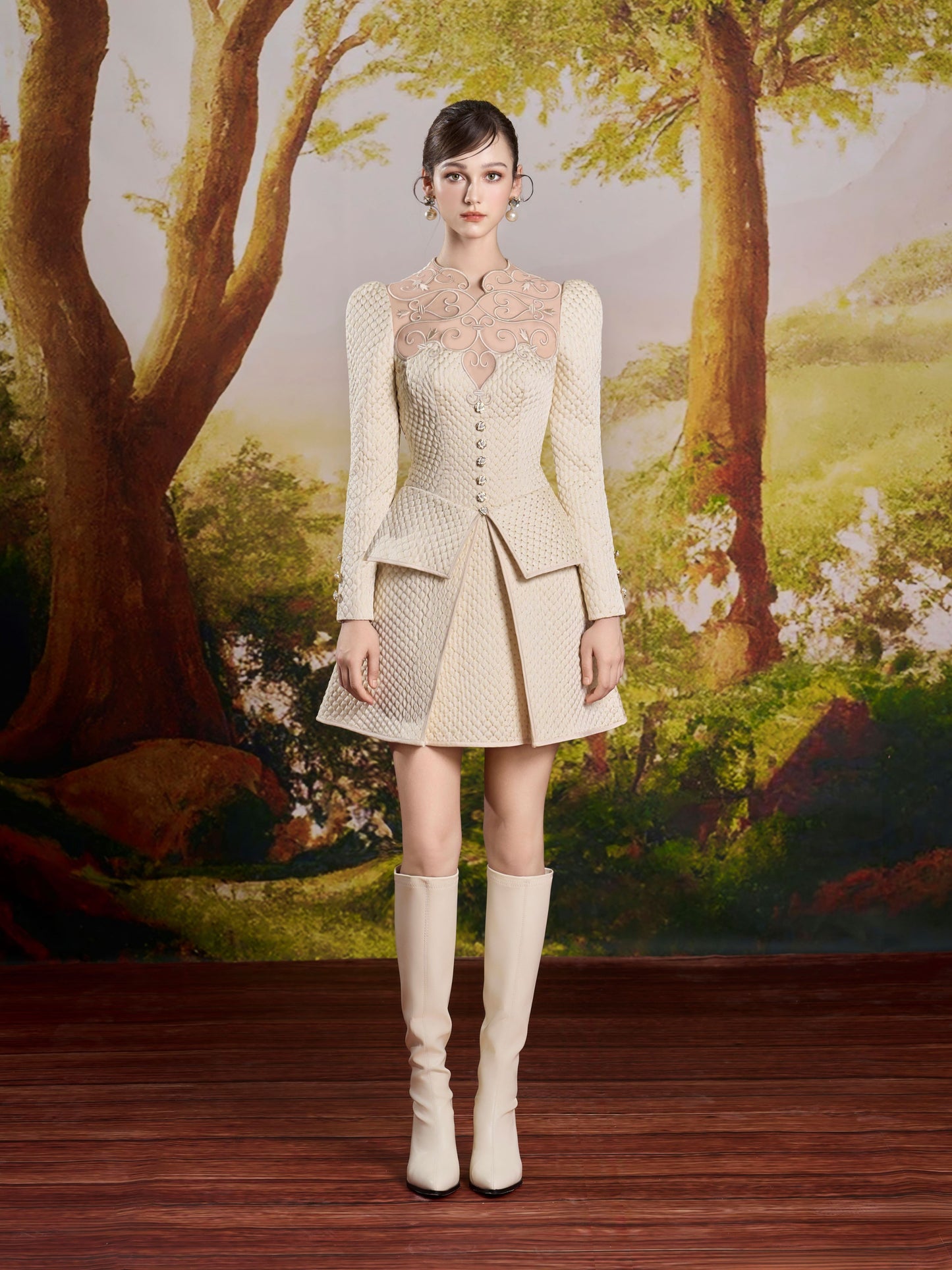 Mia Ivory Mini Dress