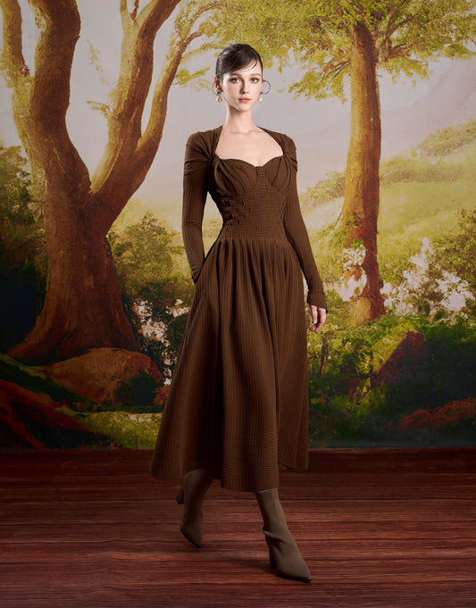 Knitwear Brown Midi Dress