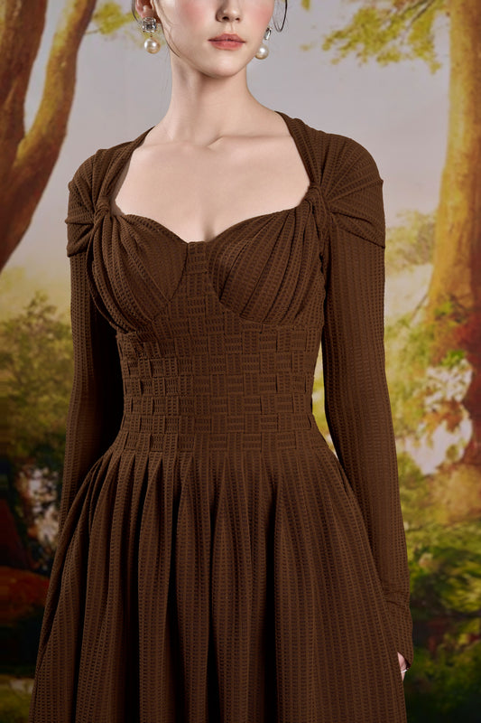 Knitwear Brown Midi Dress