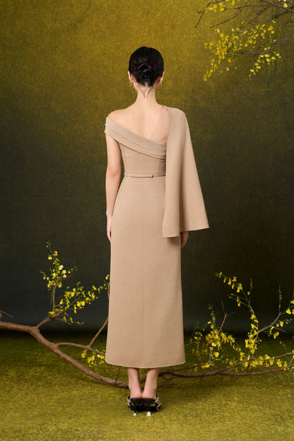 Sleeveless Asymmetrical Pencis Dress