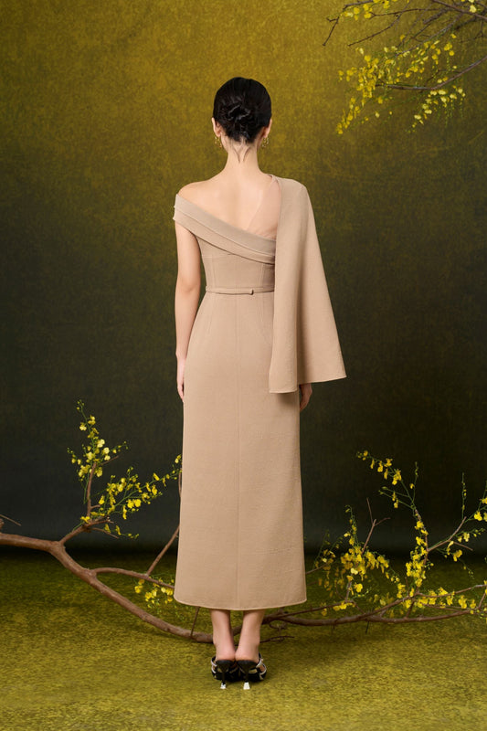 Sleeveless Asymmetrical Pencis Dress