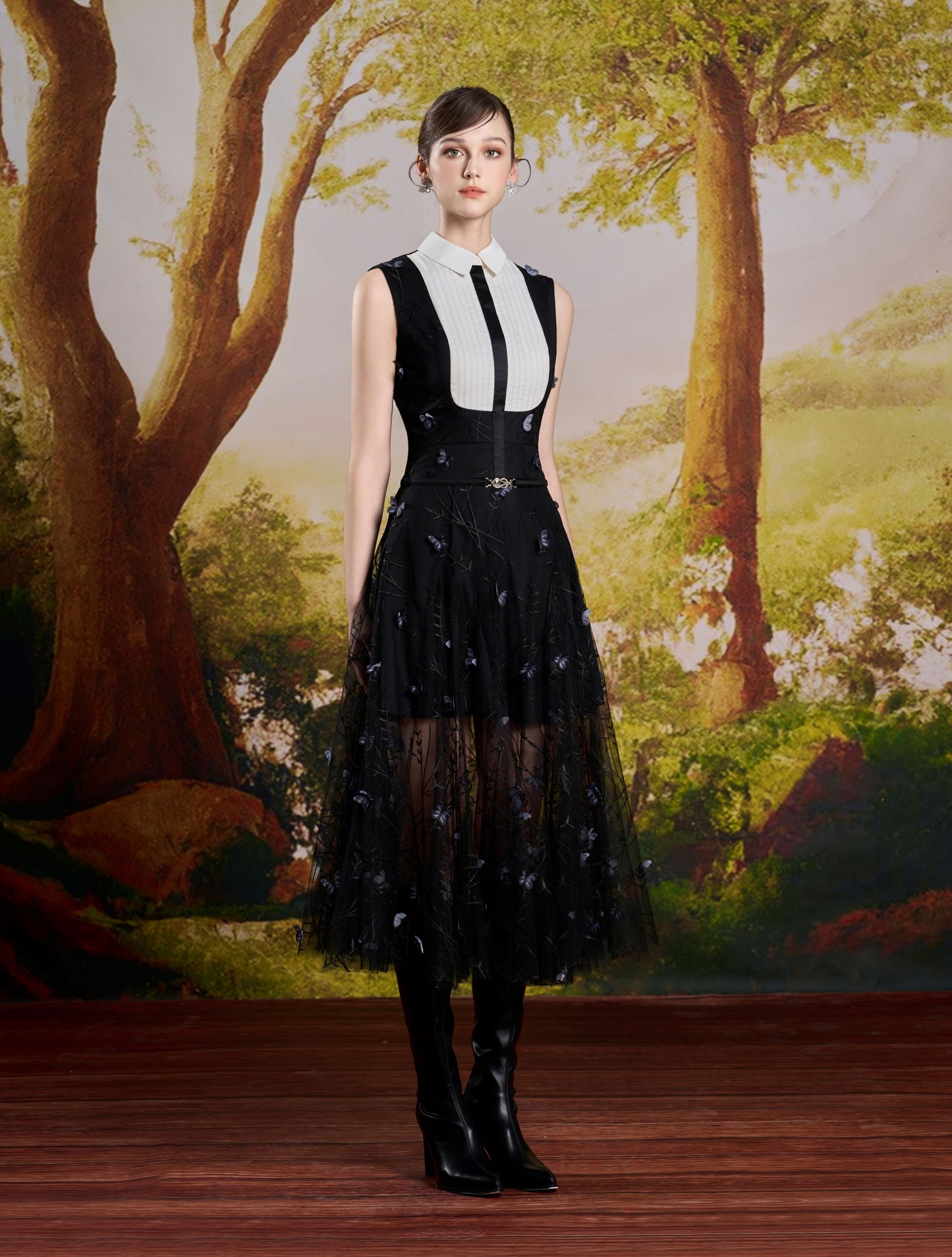 Hilary Black Midi Dress