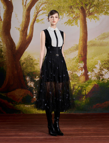 Hilary Black Midi Dress