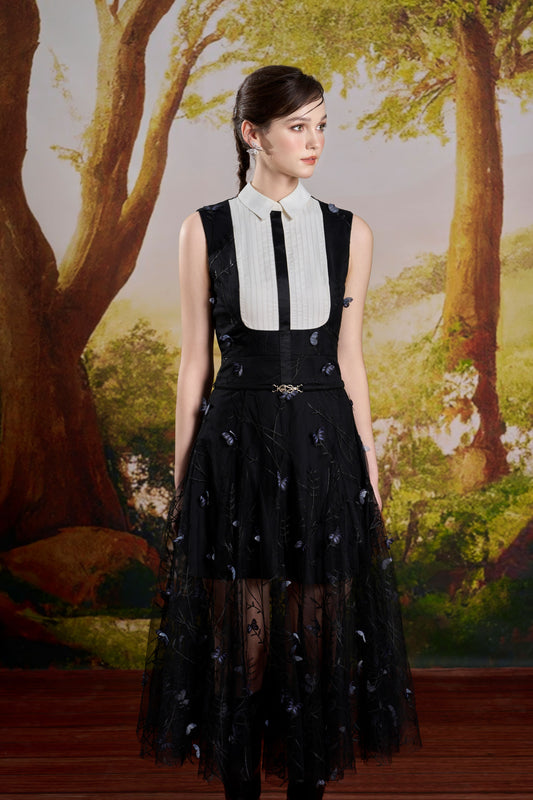 Hilary Black Midi Dress