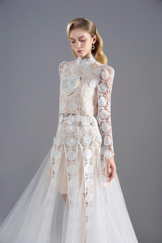 Peony White Lace Top