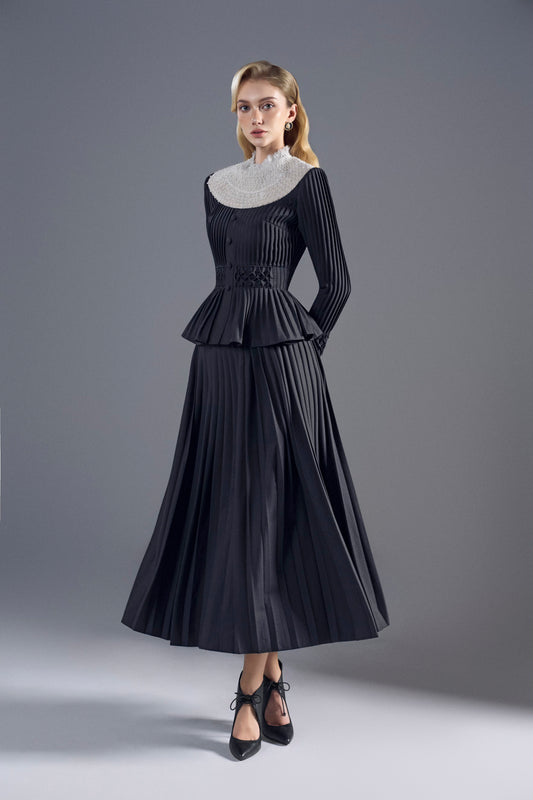 Black White Nun Midi Set