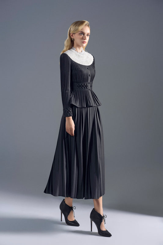 Black White Nun Midi Set