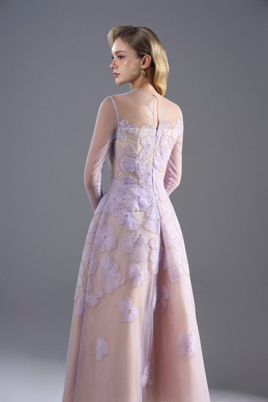 Light Purple Tuller Midi Dress