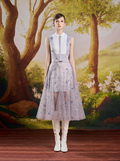Hilary Blue Midi Dress