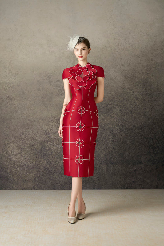 Lucky Pencil Taffta Dress